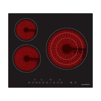 Placa Vitrocerámica Negra 3 Zonas SCHNEIDER SCCH603TSE1